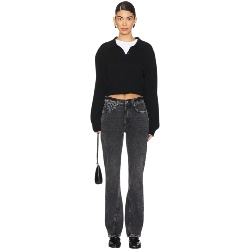 We The Free Black Xena Slim Straight Jeans, 28, Vintage Charm, Contemporary Edge